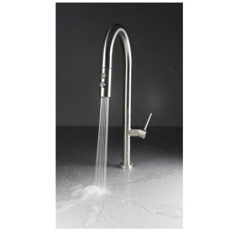 Deante Olfato bateria zlewozmywakowa z wyciąganą słuchawką stal szczotkowana 4