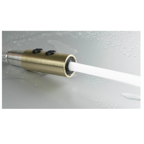 Deante Olfato bateria zlewozmywakowa z wyciąganą słuchawką złoto szczotkowane 4
