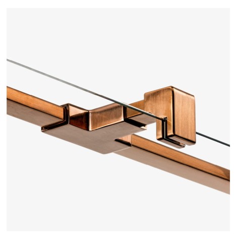 New Trendy Avexa kabina prostokątna lewa copper brushed 80x120x200 cm