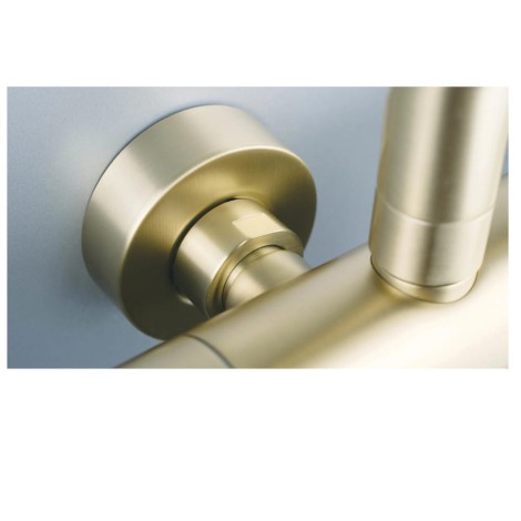 Deante Arnika deszczownia z baterią mieszazczową złoto szczotkowane