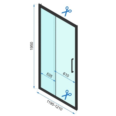 Rea Rapid Slide Brush Gold 120 drzwi prysznicowe 120x195