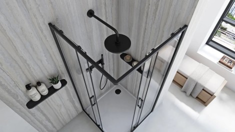 Rea City kabina prysznicowa 90x90 black