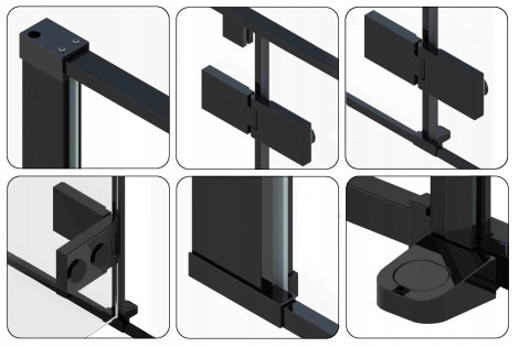 Rea Fargo kabina prysznicowa U 90x90 black