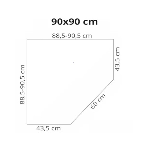 Rea Diamond kabina prysznicowa 90x90 black