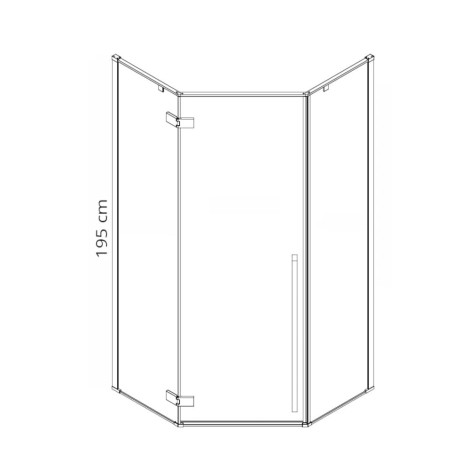 Rea Diamond kabina prysznicowa 90x90 złota