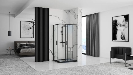 Rea Punto kabina prysznicowa 80x100 black