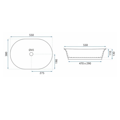 Rea Wilma umywalka nablatowa rustic
