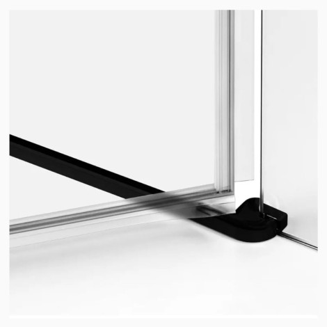 New Trendy New Renoma kabina prostokątna lewa black 100x90x195 cm
