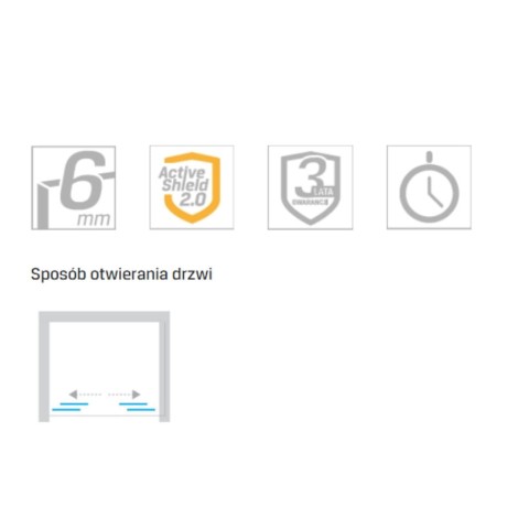 New Trendy New Corrina drzwi wnękowe podwójne 150*195  chrom.