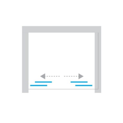 New Trendy New Corrina drzwi wnękowe podwójne 140*195  chrom.