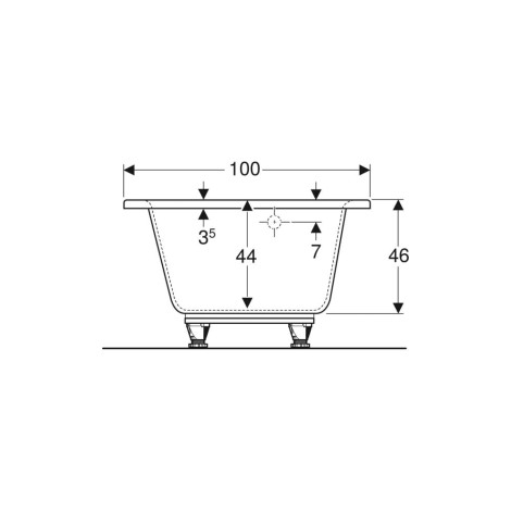 Geberit Selnova wanna asymetryczna narozna prawa 150x100 cm