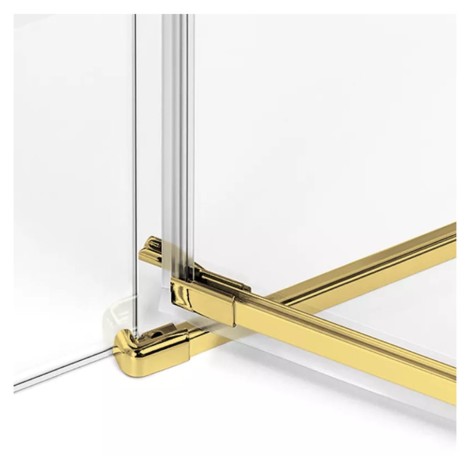 New Trendy Avexa gold brushed prostokątna przyścienna prawa 100x90x200 cm
