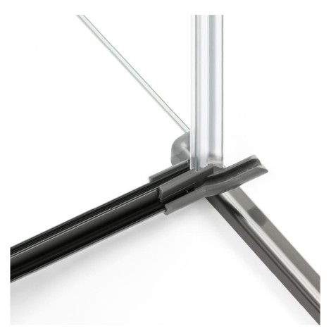 New Trendy Avexa gunmetal brushed kabina prostokątna lewa 120x80x200 cm