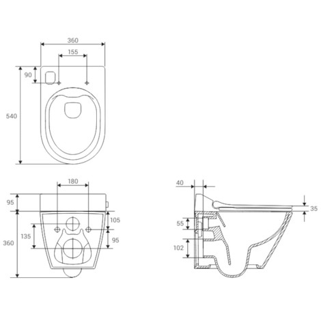 Meissen Keramik Genera Comfort Oval toaleta myjąca z deską wolnoopadającą