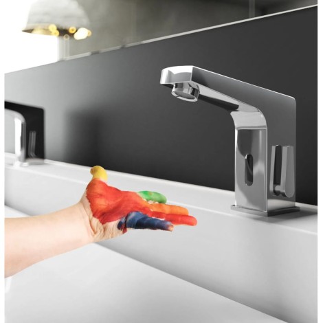 Deante Sensor bateria umywalkowa bezdotykowa z regulacją temperatury w korpusie chrom.