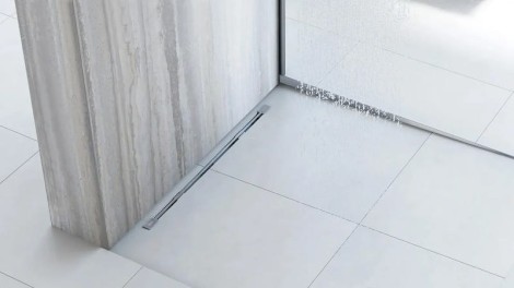 Rea Listwa spadkowa brodzikowa lewa 120cm nikiel szczotkowany