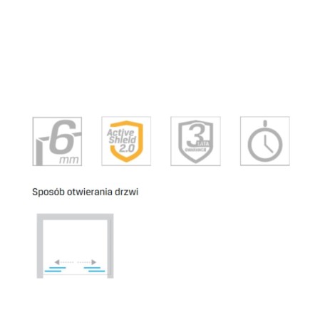 New Trendy New Corrina drzwi wnękowe podwójne 140*195  chrom.