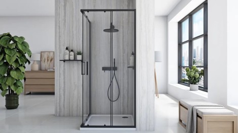 Rea City kabina prysznicowa 90x90 black