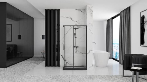 Rea Punto kabina prysznicowa 80x100 black