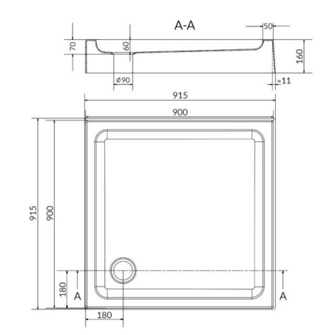 Cersanit Arteco Set B618 kabina prysznicowa kwadratowa 90x90x190 + brodzik 90x90x16