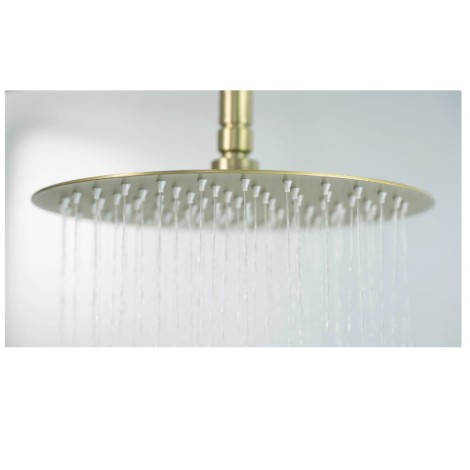 Deante Arnika deszczownia z baterią mieszazczową złoto szczotkowane