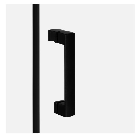 New Trendy kabina New Renoma black prostokątna prawa 100x80x195 cm