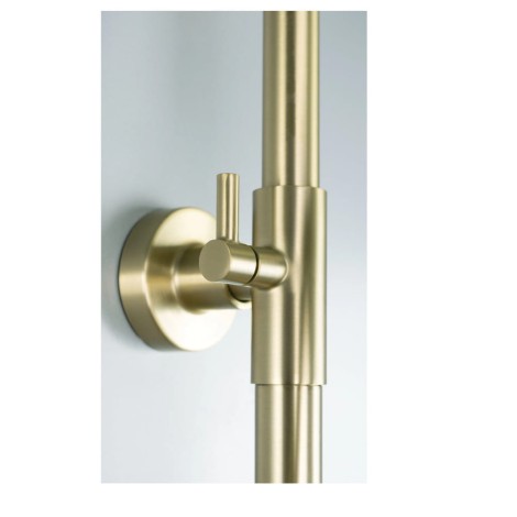 Deante Arnika deszczownia z baterią mieszazczową złoto szczotkowane