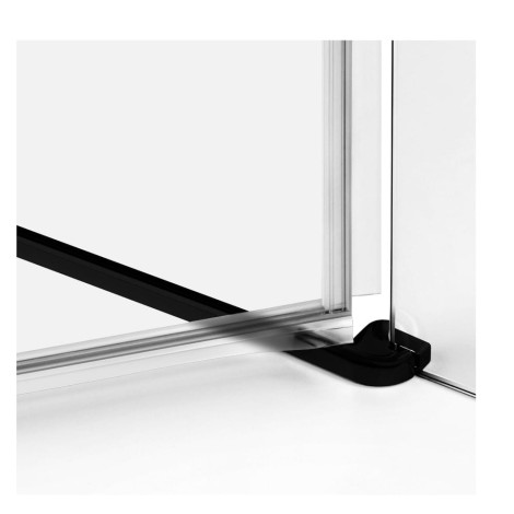 New Trendy kabina New Renoma black prostokątna prawa 100x80x195 cm