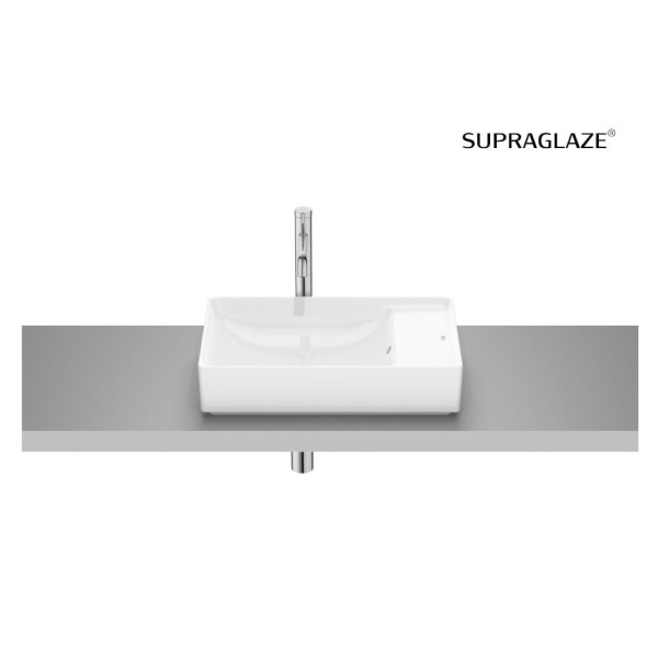 Roca Ona Square umywalka nablatowa 55x34,5cm biała