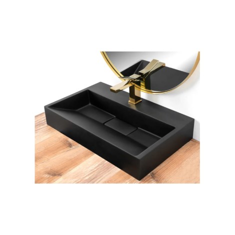 Rea Goya umywalka nablatowa konglomeratowa 60 black