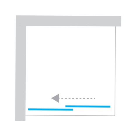 New Trendy Smart kabina walk-in 1100x2000 mm czarny