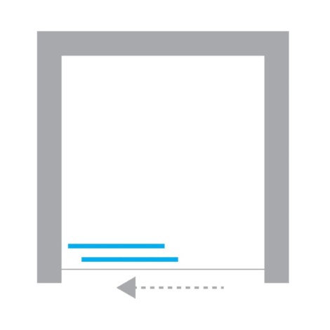 New Trendy Smart drzwi wnękowe U 1200x2000 mm chrom