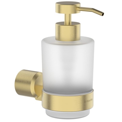 Deante Arnika dozownik mydła ścienny złoto szczotkowane