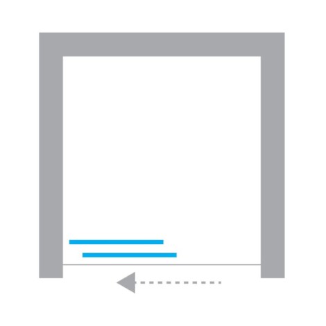 New Trendy Smart drzwi wnękowe U 1200x2000 mm gunmetal brushed