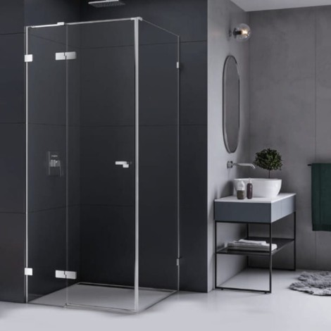 New Trendy Eventa kabina prostokatna lewa chrom 90x80x200 cm