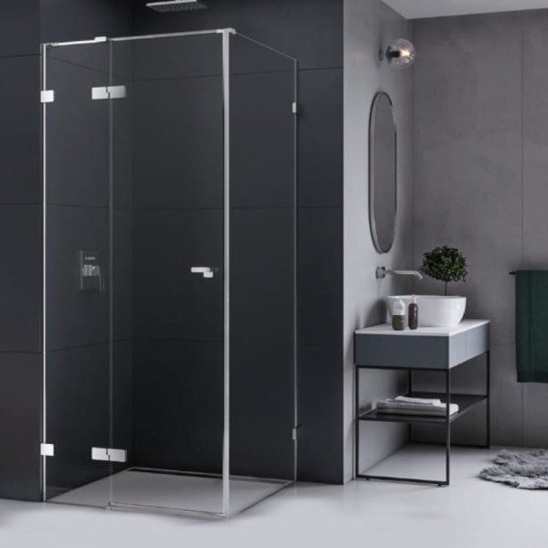 New Trendy Eventa kabina prostokatna lewa chrom 90x80x200 cm