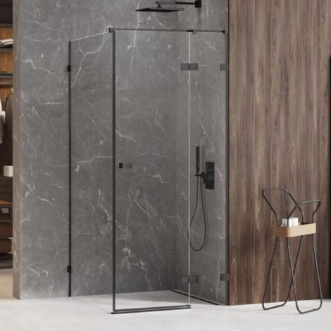 New Trendy Avexa Black kabina prostokątna prawa 120x80x200cm