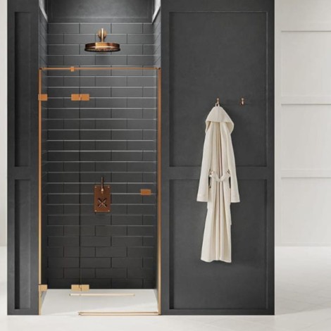 New Trendy Avexa copper brushed drzwi wnękowe lewe 140x200cm