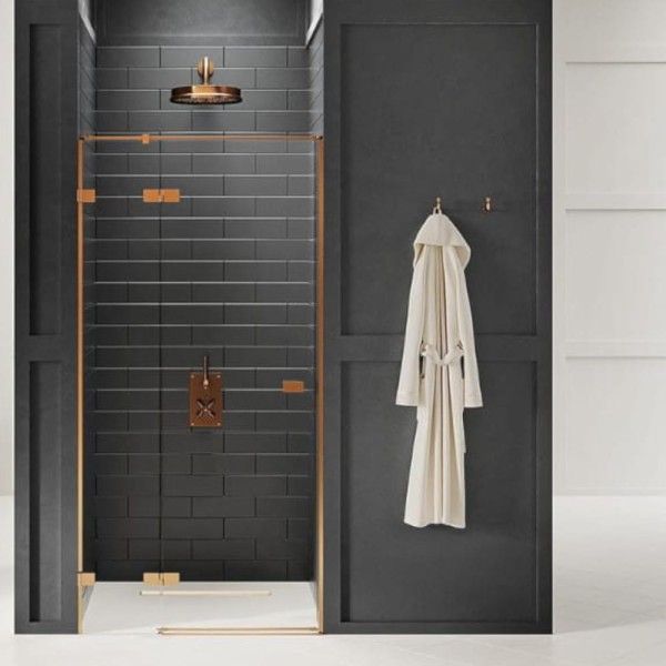 New Trendy Avexa copper brushed drzwi wnękowe lewe 140x200cm