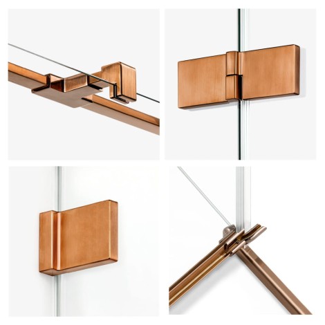 New Trendy Avexa copper brushed drzwi wnękowe lewe 140x200cm - detale