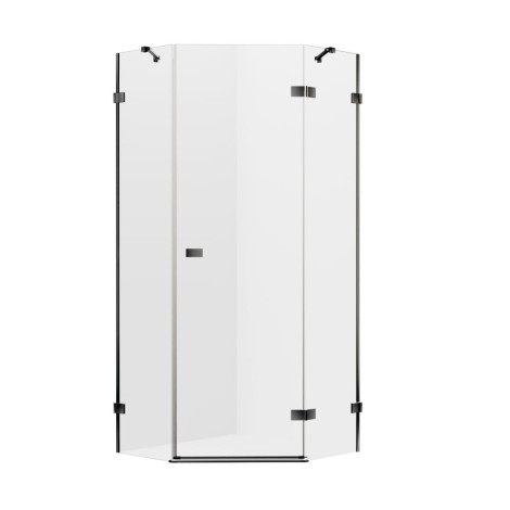 New Trendy Avexa kabina pięciokątna prawa gunmetal brushed 90x90x200