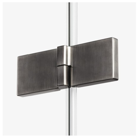New Trendy Avexa kabina prostokątna prawa gunmetal brushed 90x120x200 cm