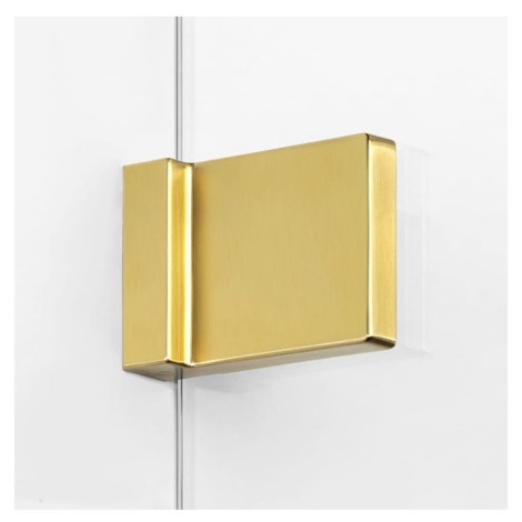 New Trendy Avexa kabina pięciokątna lewa gold brushed 90x90x200 cm