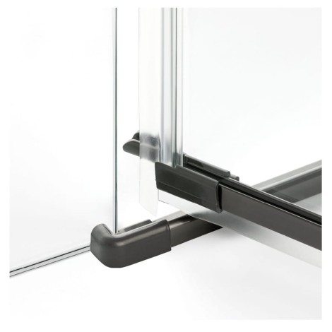 New Trendy Avexa kabina prostokątna prawa gunmetal brushed 90x120x200 cm