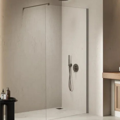 New Trendy Nesta kabina walk-in U 1000X2000 mm gunmetal brushed