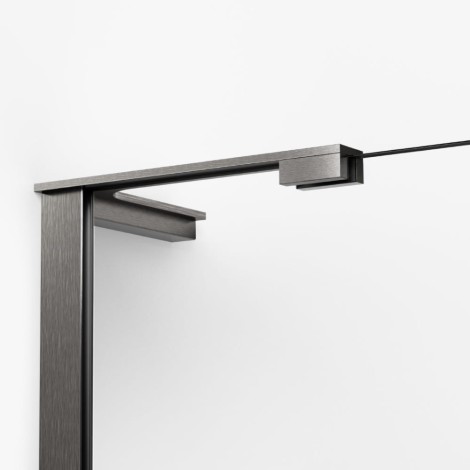 New Trendy Nesta kabina walk-in 700x2000 mm gunmetal brushed