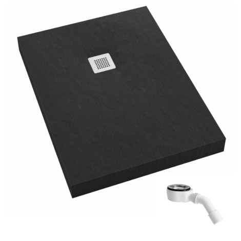 Schedpol New Horizons black stone brodzik prostokątny 70x120cm