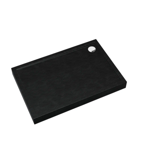 Schedpol Cameron black stone brodzik prostokątny 90x120cm