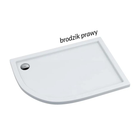 Schedpol Corrina brodzik półokrągły asymetryczny prawy 100x80cm