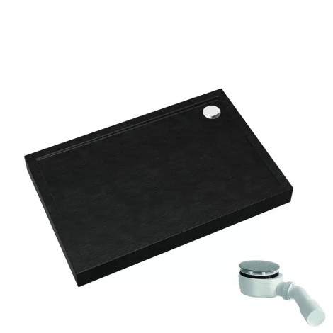 Shedpol Competia New black stone brodzik prostokątny 90x120c